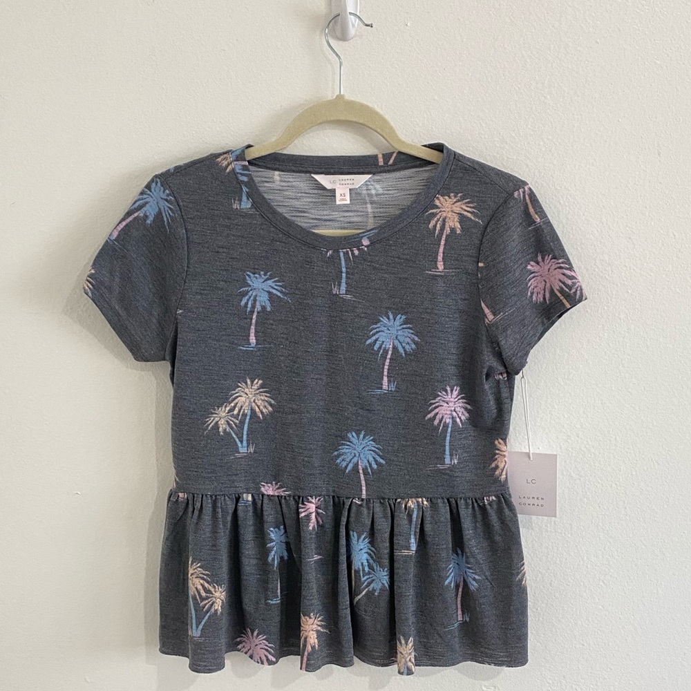 LC Lauren Conrad Palm Tree Tee XS